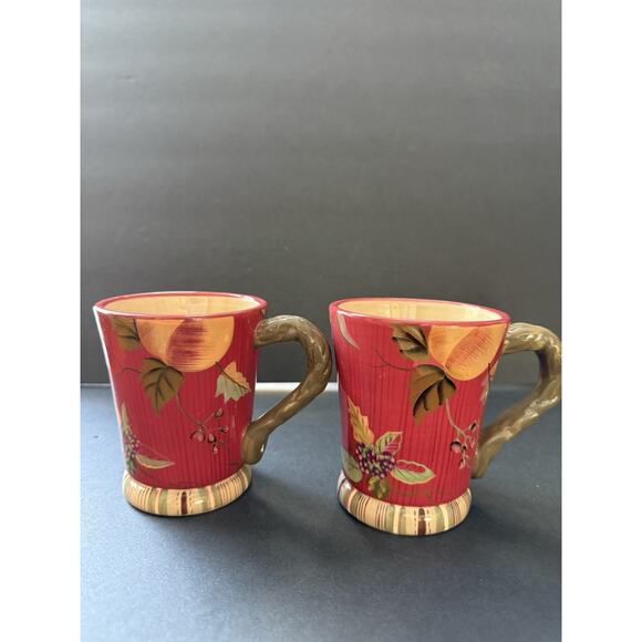 Tracy Porter Octavia Hill Garden Coffee Tea Mug Cup Set (2) Flowers Cottagecore - Picture 4 of 10